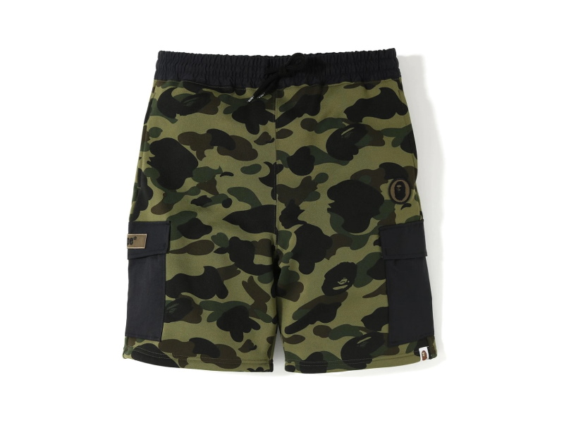 Спортивные шорты BAPE 1st Camo Sweat Cargo Shorts Green