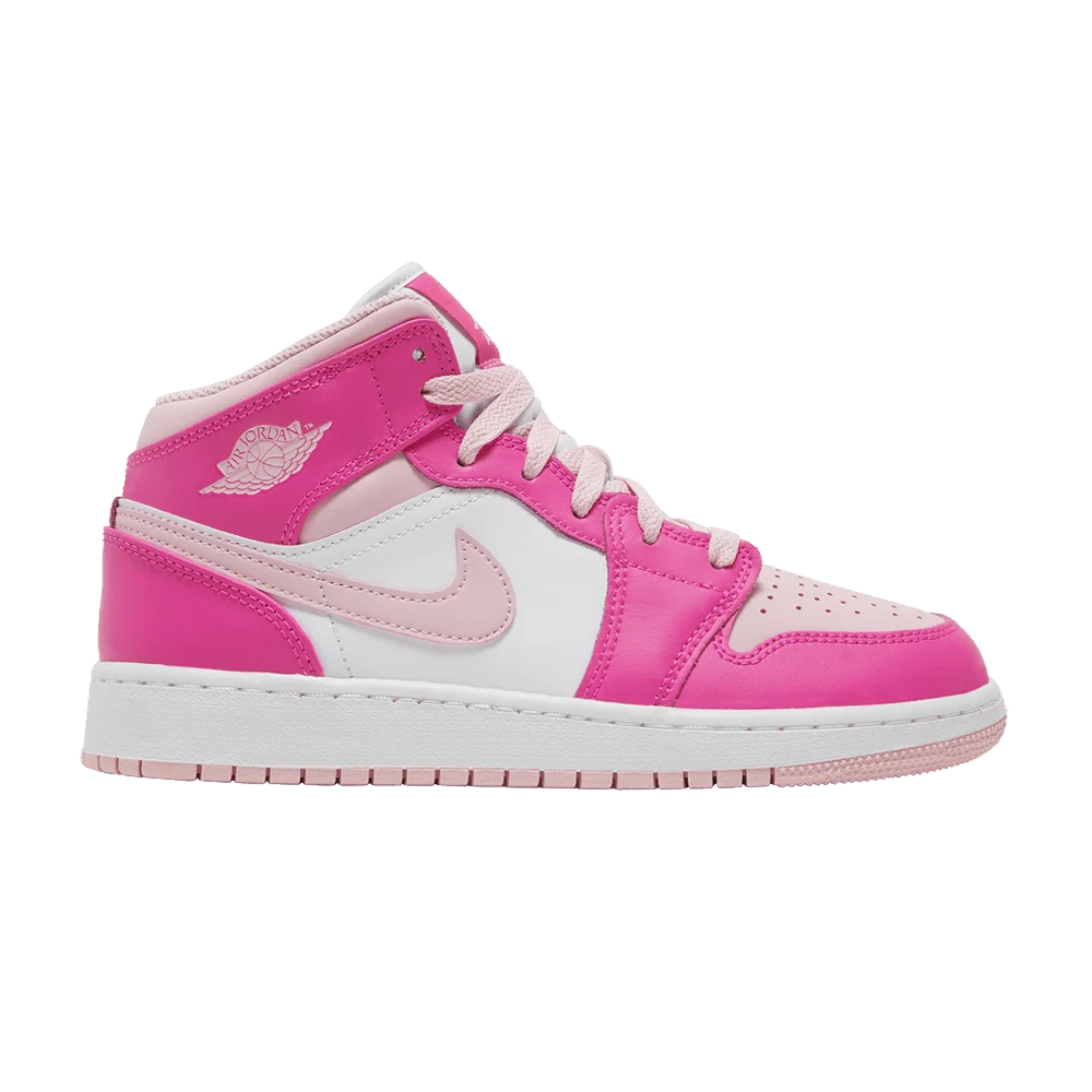 Krossovki-Air-Jordan-1-Mid-GS-Fierce-Pink