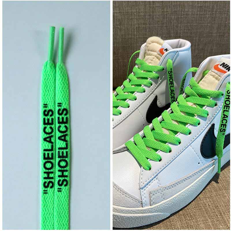 Шнурки Gorilla Guard Nike Blazer Mid Text Neon Green Laces