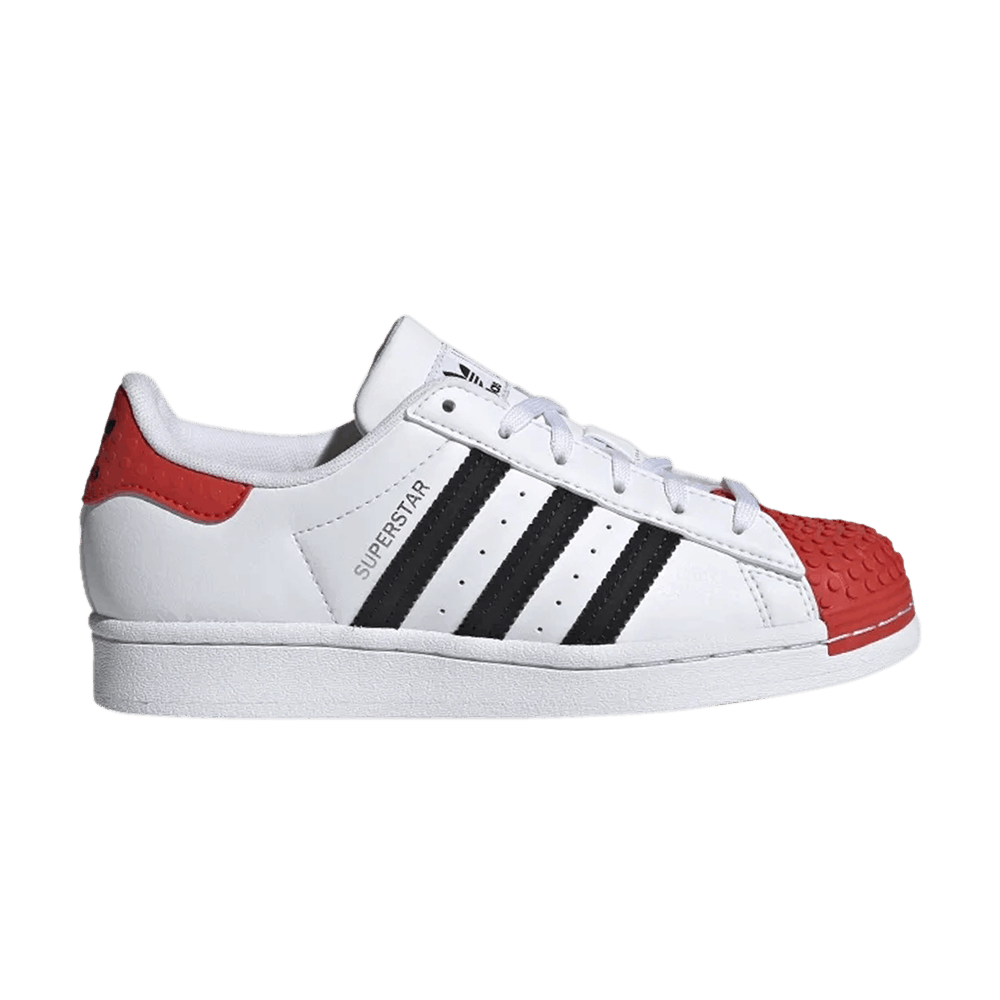 Кроссовки LEGO x adidas Superstar J 'Cloud White Red'