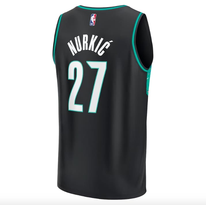 Баскетбольная джерси 2022-23 Portland Trail Blazers #27 Jusuf Nurkic Fast Break City Black Jersey