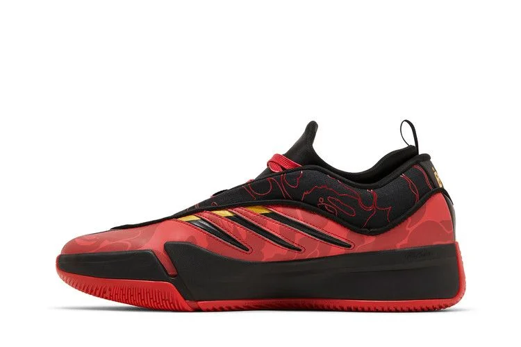 Krossovki-BAPE-x-adidas-Dame-9-Black-Scarlet-2