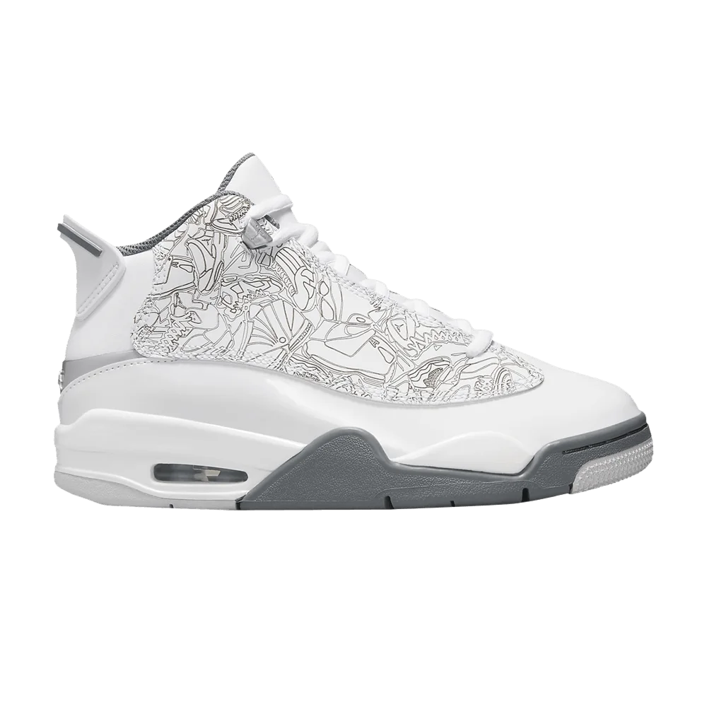 Krossovki-Air-Jordan-Dub-Zero-GS-White-Cool-Grey