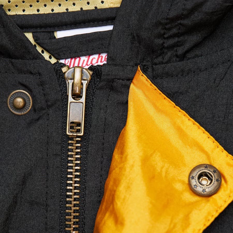Анорак Mitchell & Ness Black Los Angeles Lakers Team OG 2.0 Vintage Logo Anorak Quarter-Zip Hoodie Windbreaker Jacket
