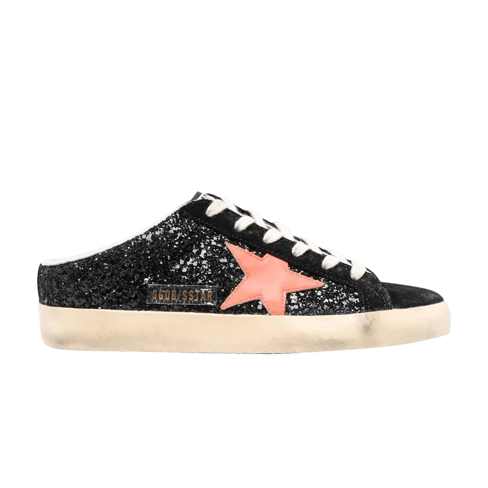 Кроссовки Golden Goose Wmns Superstar Sabot 'Glitter - Black Coral Red'