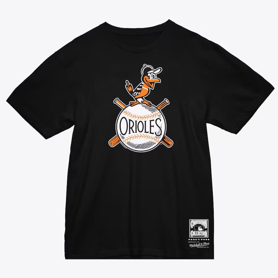 Футболка Mitchell & Ness Black Baltimore Orioles Basic Logo T-Shirt