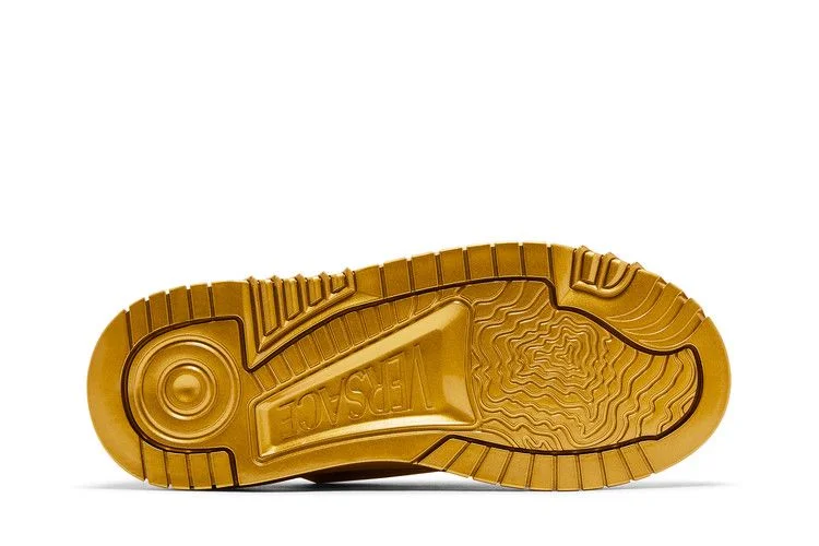 Кроссовки Versace Odissea Caged Rubber Medusa Sneaker 'Metallic Gold'