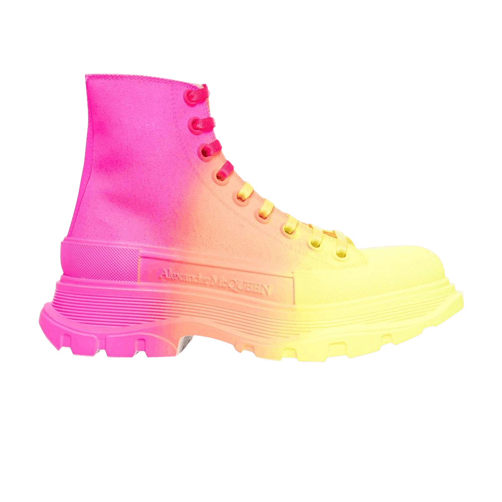 Кроссовки Alexander McQueen Wmns Tread Slick Boots 'Yellow Orange Pink'