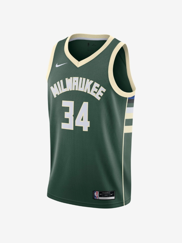 Баскетбольная джерси Nike Giannis Antetokounmpo Milwaukee Bucks 2021 Icon Edition NBA Swingman Jersey