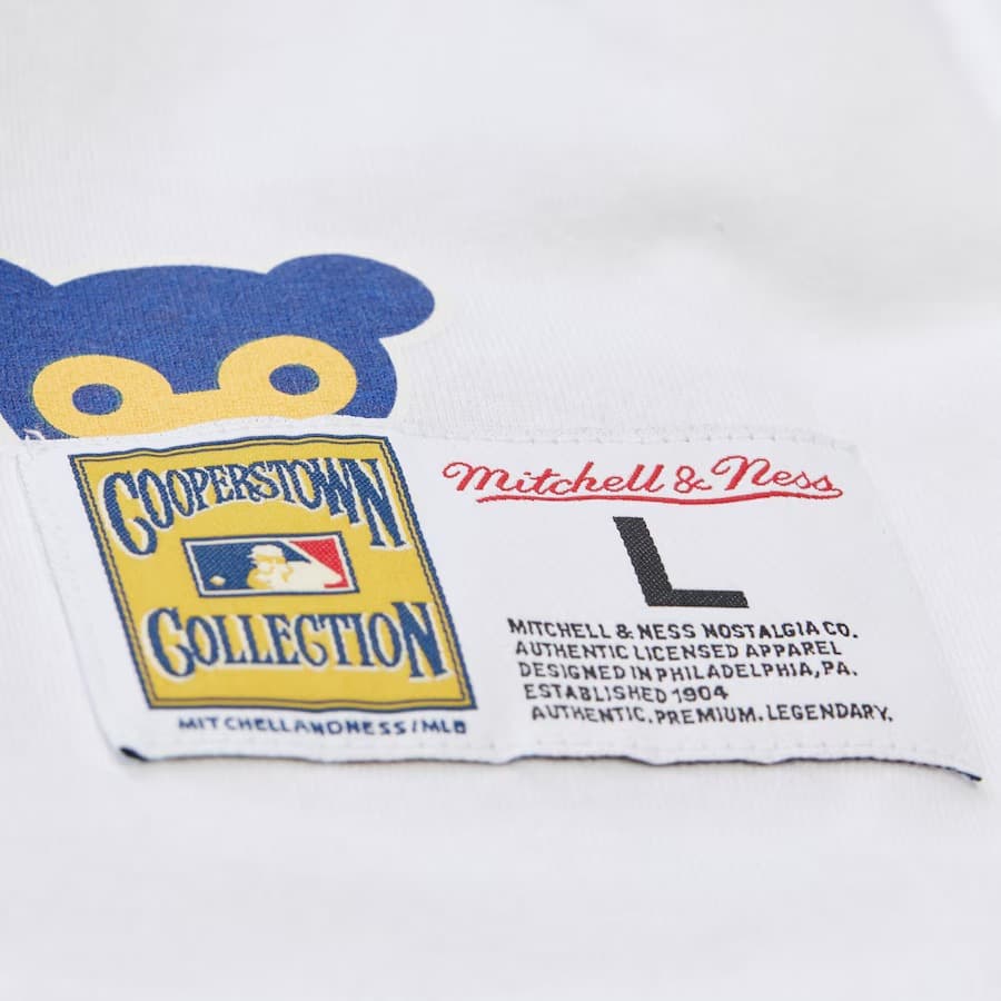 Футболка Mitchell & Ness White Chicago Cubs Cooperstown Collection Team Origins Premium T-Shirt