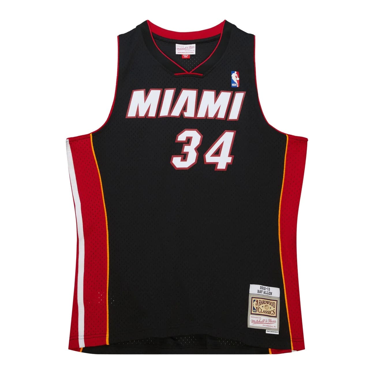 2012-13-Miami-Heat-Ray-Allen-34-Swingman-Hardwood-Classic-Black-Jersey-5