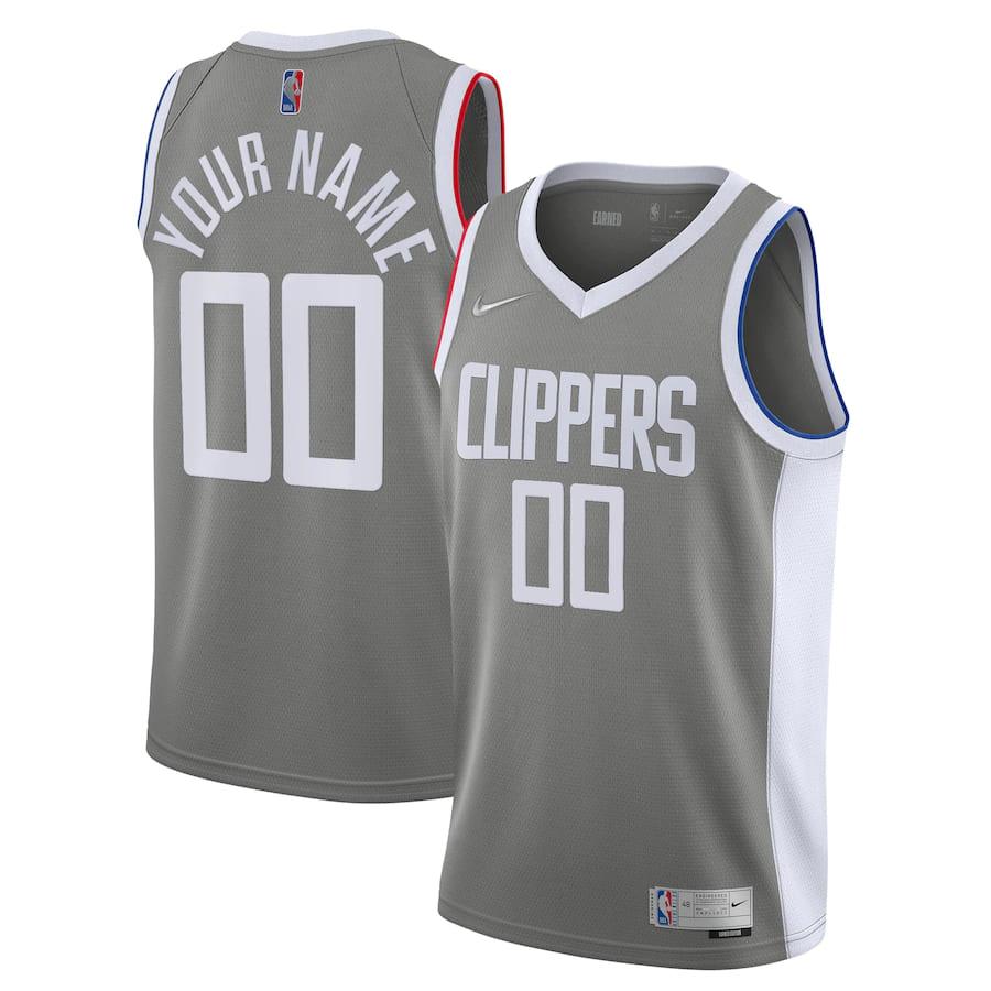 Баскетбольная джерси 2021-22 Los Angeles Clippers Nike Earned Edition Swingman Jersey – Custom