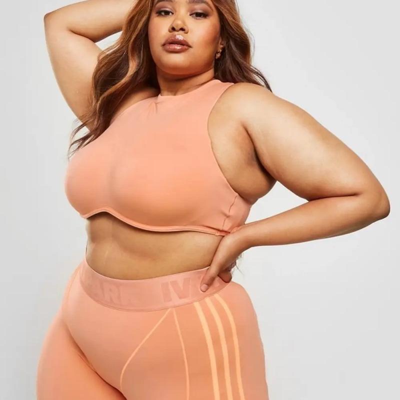 Спортивный топ adidas Ivy Park Mesh Crop Top (Plus Size) Ambient Blush