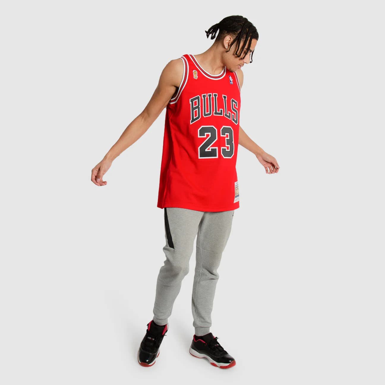 Баскетбольная джерси 1995-1996 Chicago Bulls Michael Jordan #23 Authentic Finals Hardwood Classic Red Jersey