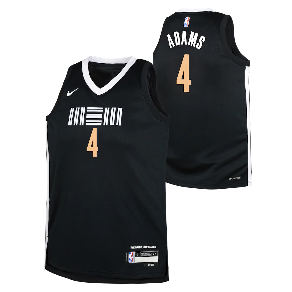 2023-24-Memphis-Grizzlies-Steven-Adams-4-Youth-Swingman-City-Edition-Black-Jersey-1