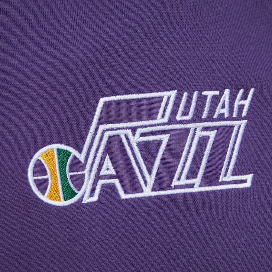 Худи Mitchell & Ness Purple Utah Jazz Team OG 2.0 Vintage Logo Fleece Pullover Hoodie