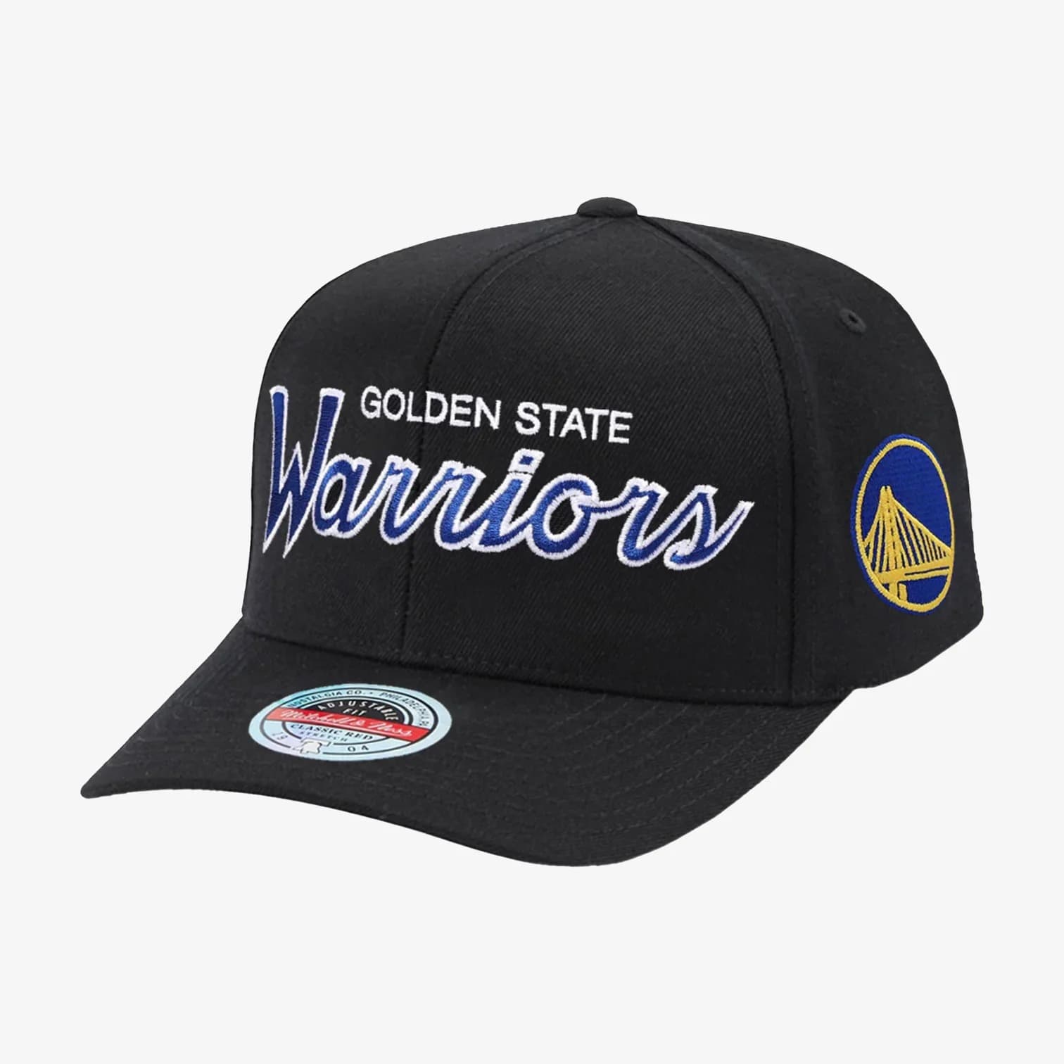 Бейсболка Mitchell & Ness Golden State Warriors Classic Team Script 2.0 NBA Snapback Hat