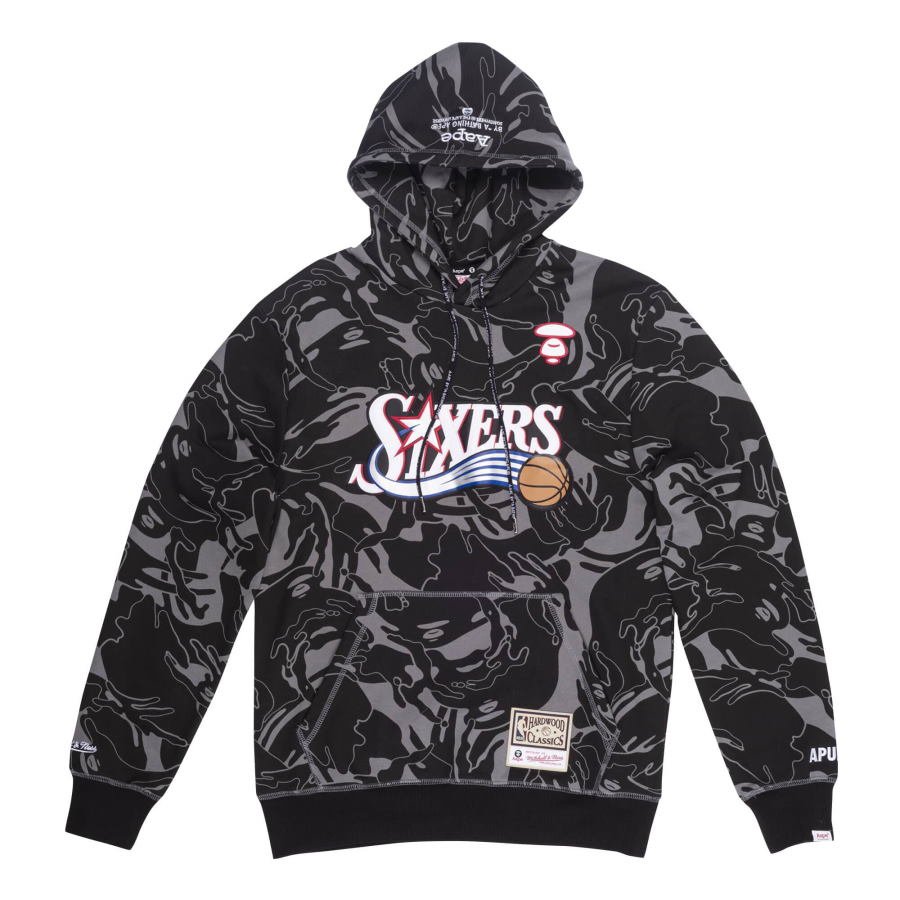 Aape-x-Mitchell-Ness-Philadelphia-76ers-Hoodie-Black