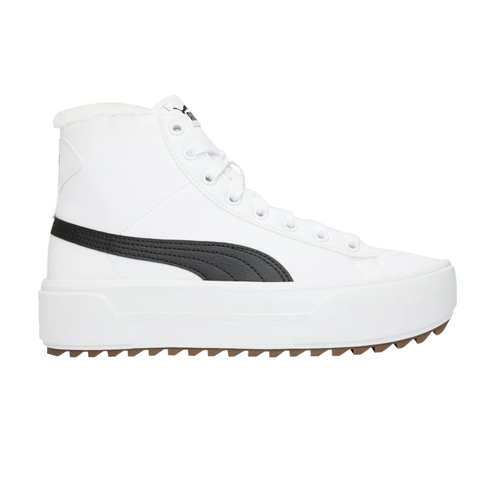 Krossovki-Puma-Wmns-Kaia-Mid-Fur-White-Black