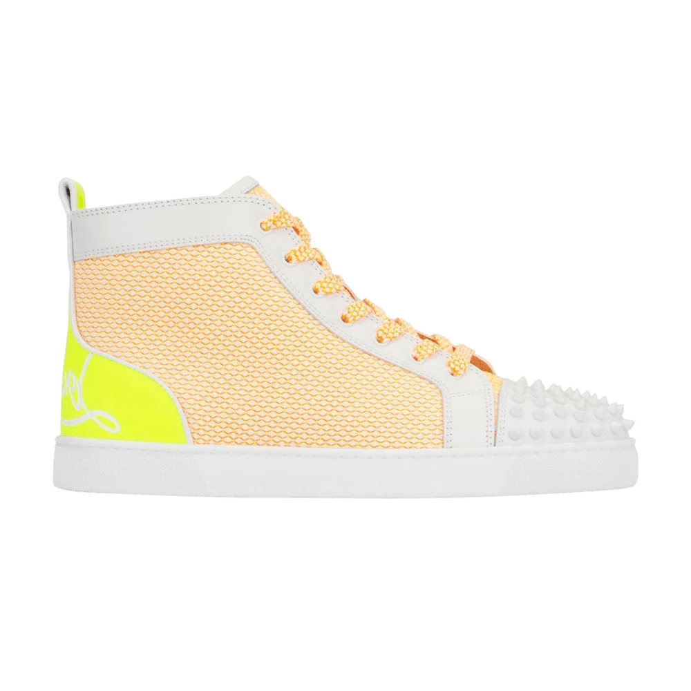 Кроссовки Christian Louboutin Fun Lou Spikes Flat High 'White Yellow'