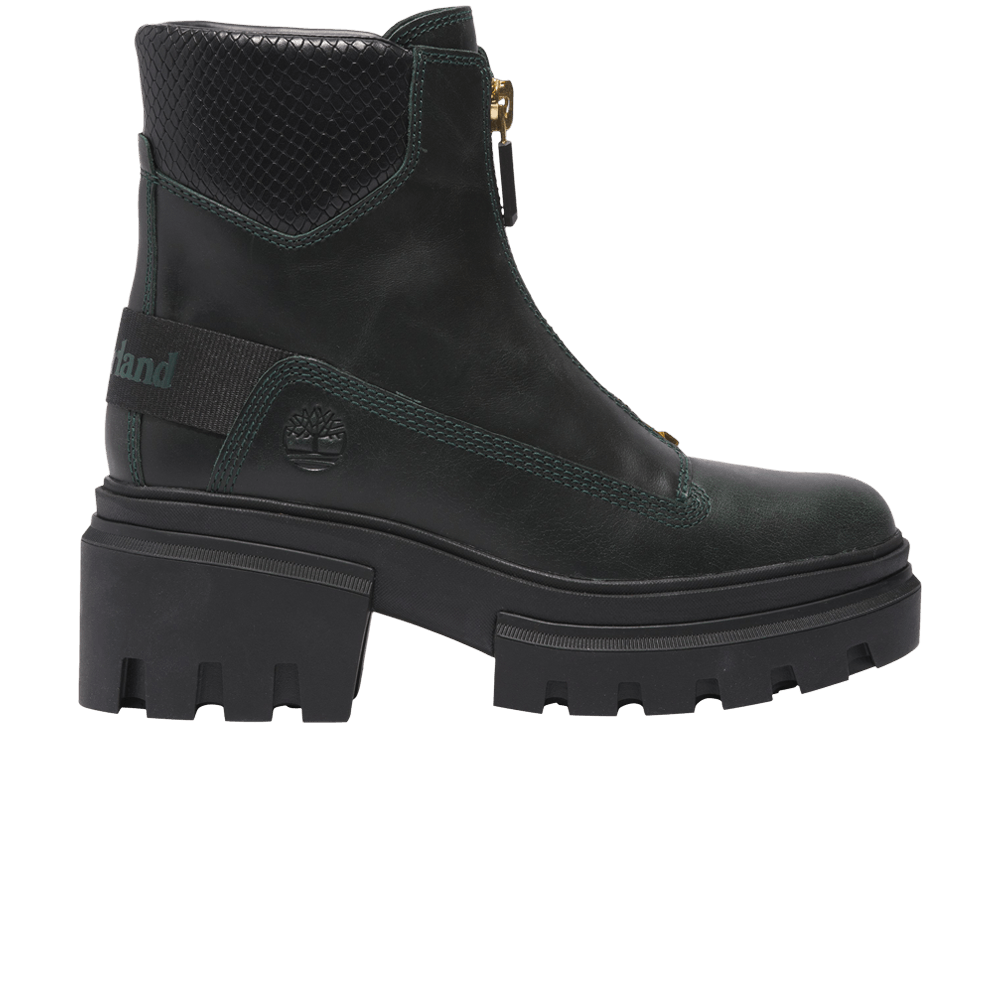 Timberland Wmns Everleigh Front-Zip Boot 'Dark Green Snakeskin Heel'
