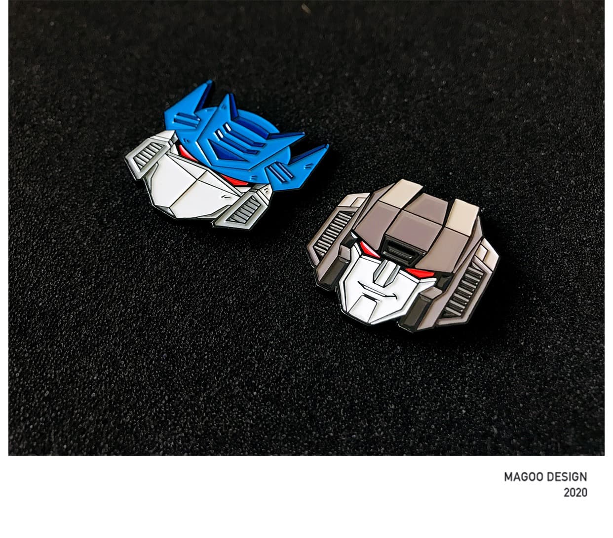 Набор значков Magoo Design Set Transformers Gray Blue Pin