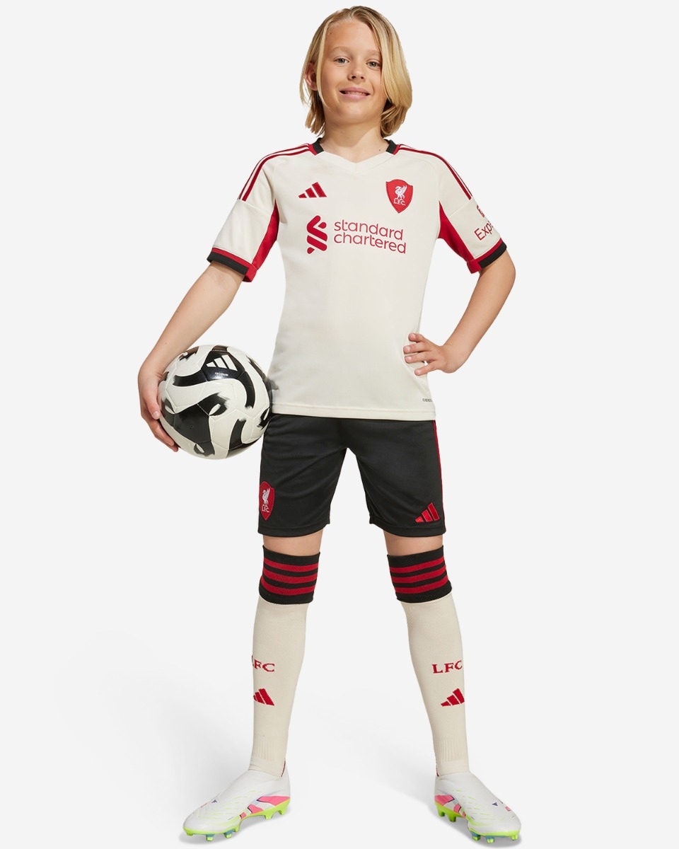 Детское Футбольное джерси Liverpool FC adidas Youth 25/26 Away Jersey CHAMPIONS 20