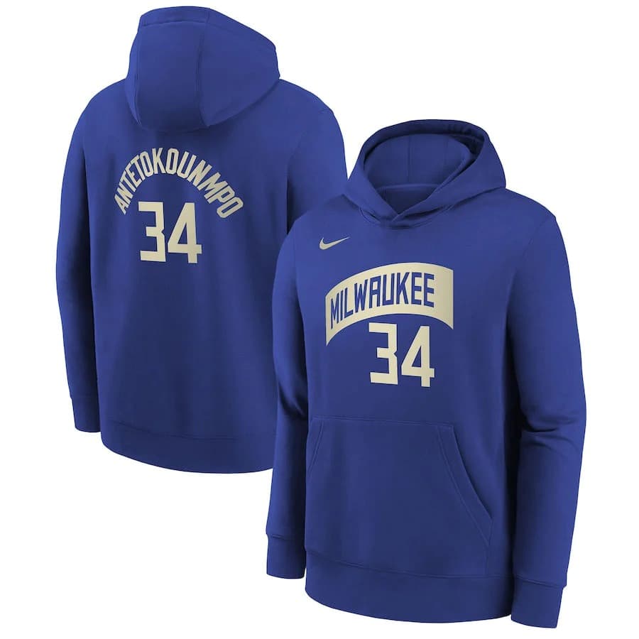 Худи Nike Giannis Antetokounmpo Milwaukee Bucks 2024 City Edition NBA Youth Hoodie
