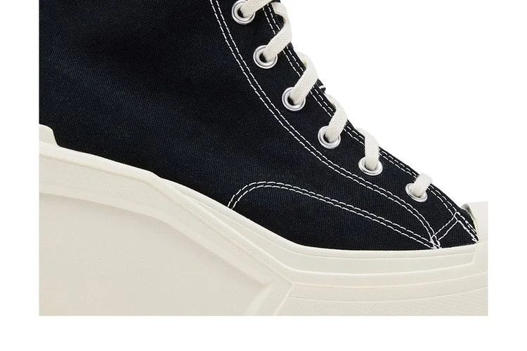 Кроссовки Converse Wmns Chuck 70 De Luxe Wedge 'Black Egret'