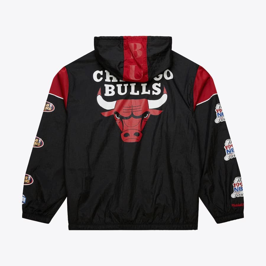 Анорак Mitchell & Ness Black Chicago Bulls Team OG 3.0 Anorak Quarter-Zip Jacket