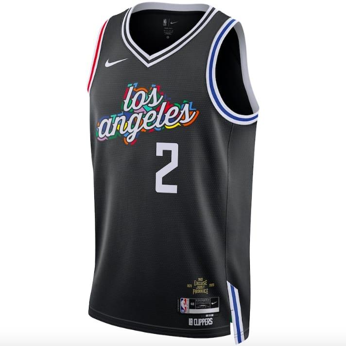 Баскетбольная джерси 2022-23 LA Clippers #2 Kawhi Leonard Swingman City Black Jersey