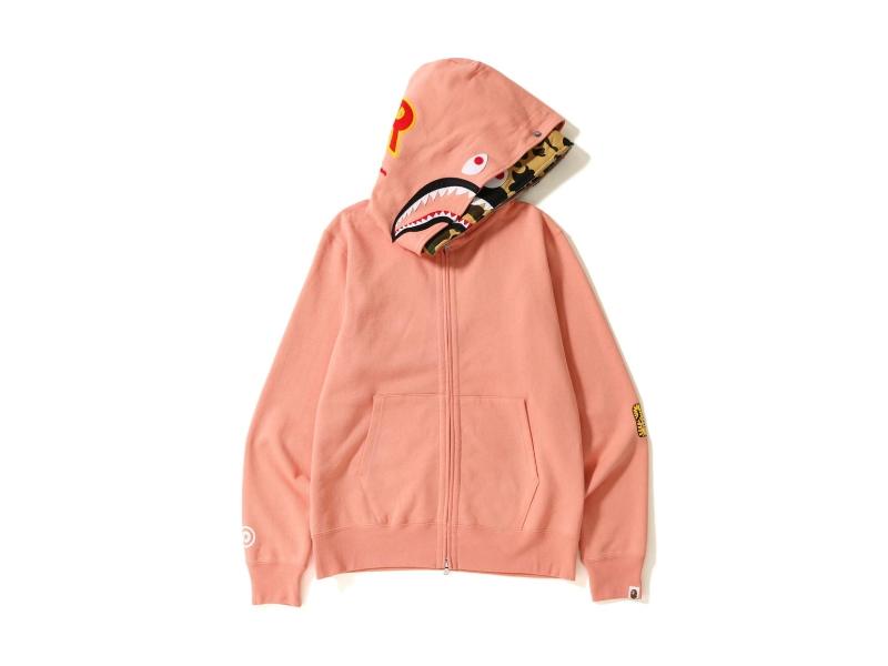 Худи BAPE 2nd Shark Wide Full Zip Double Hoodie Pink