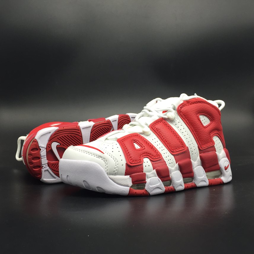 Кроссовки Nike Air More Uptempo White Varsity Red