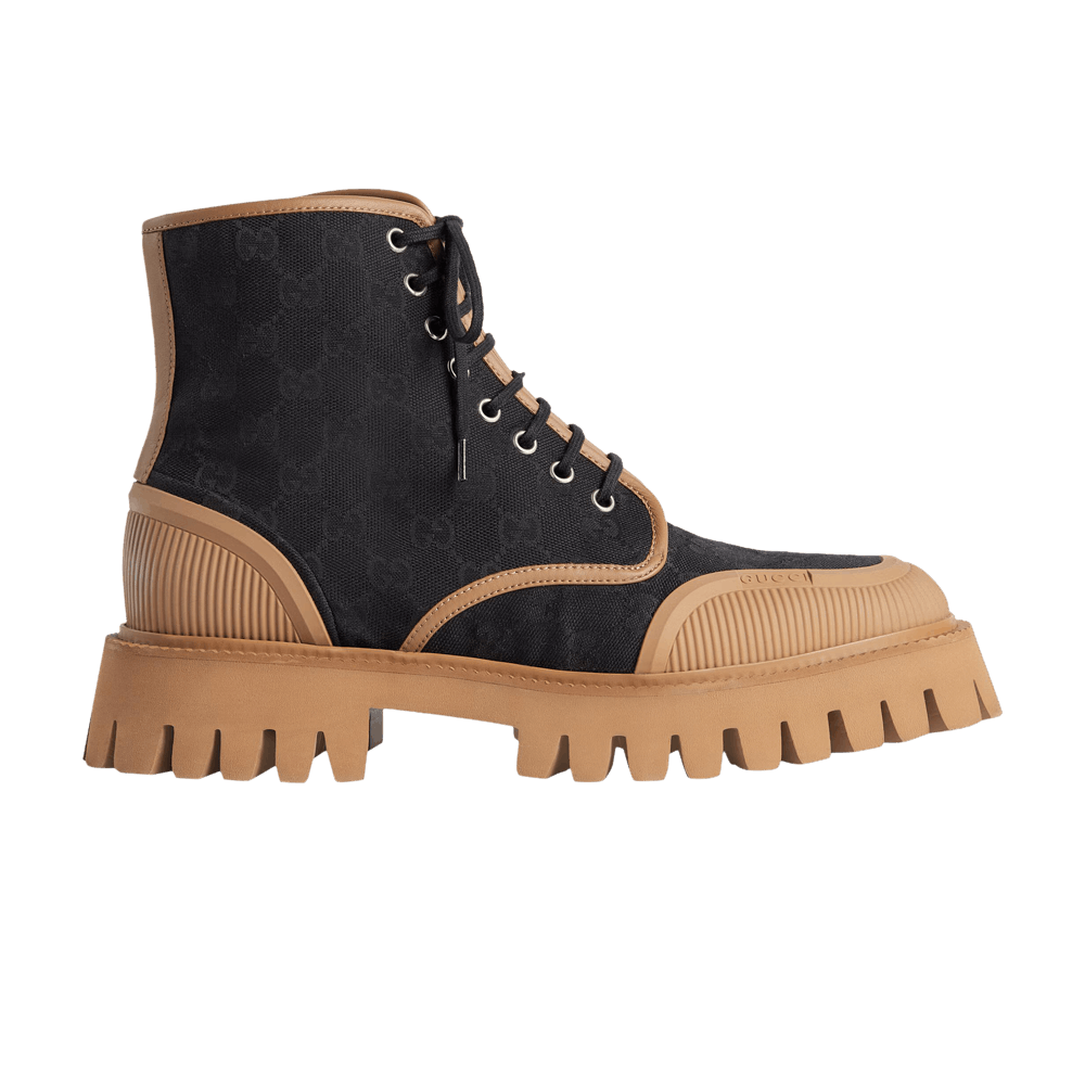Кроссовки Gucci Lace Up Boot 'Maxi GG - Black Koi Beige'