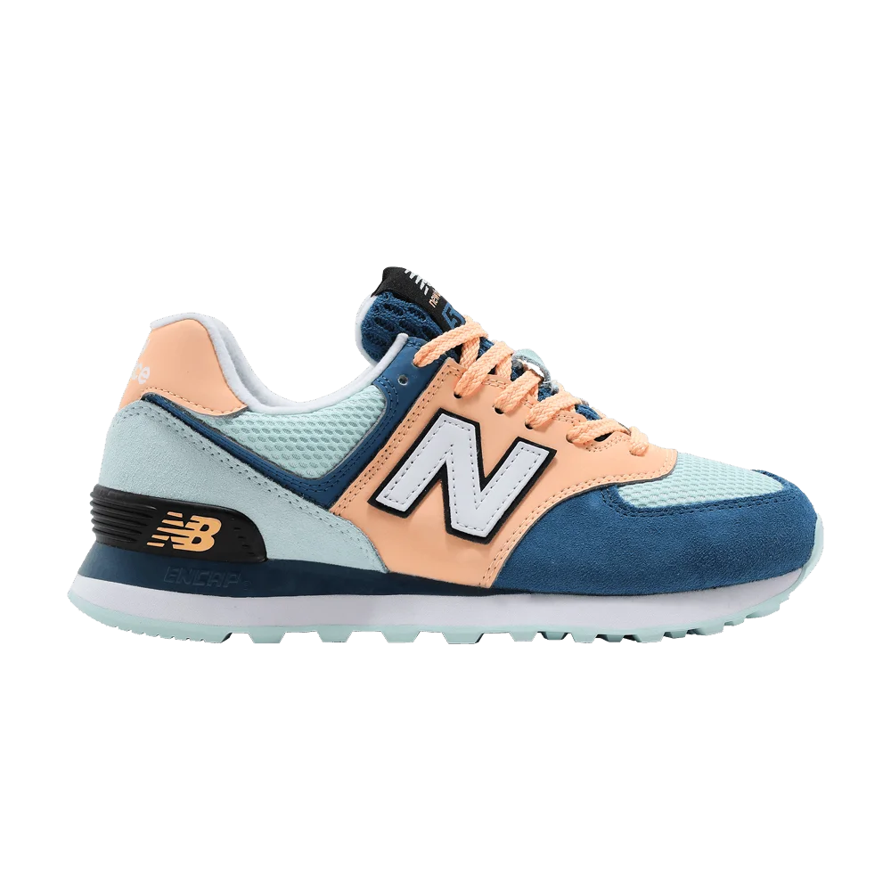 Krossovki-New-Balance-Wmns-574-Light-Mango-Blue