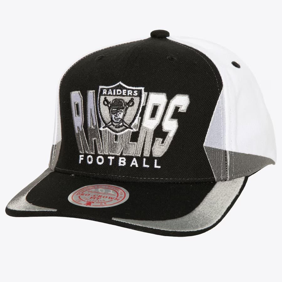 Бейсболка Mitchell & Ness Black Oakland Raiders Gridiron Classics Retrodome Pro Snapback Hat