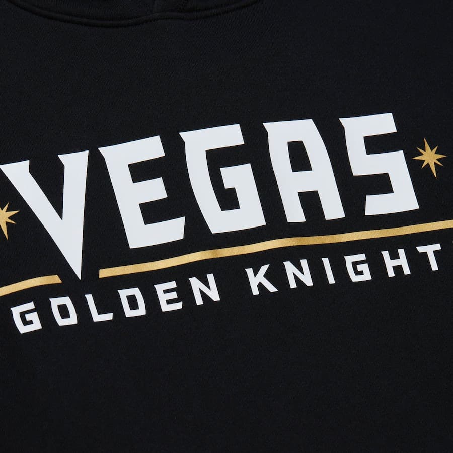 Худи Mitchell & Ness Black Vegas Golden Knights Game Time Fleece Pullover Hoodie