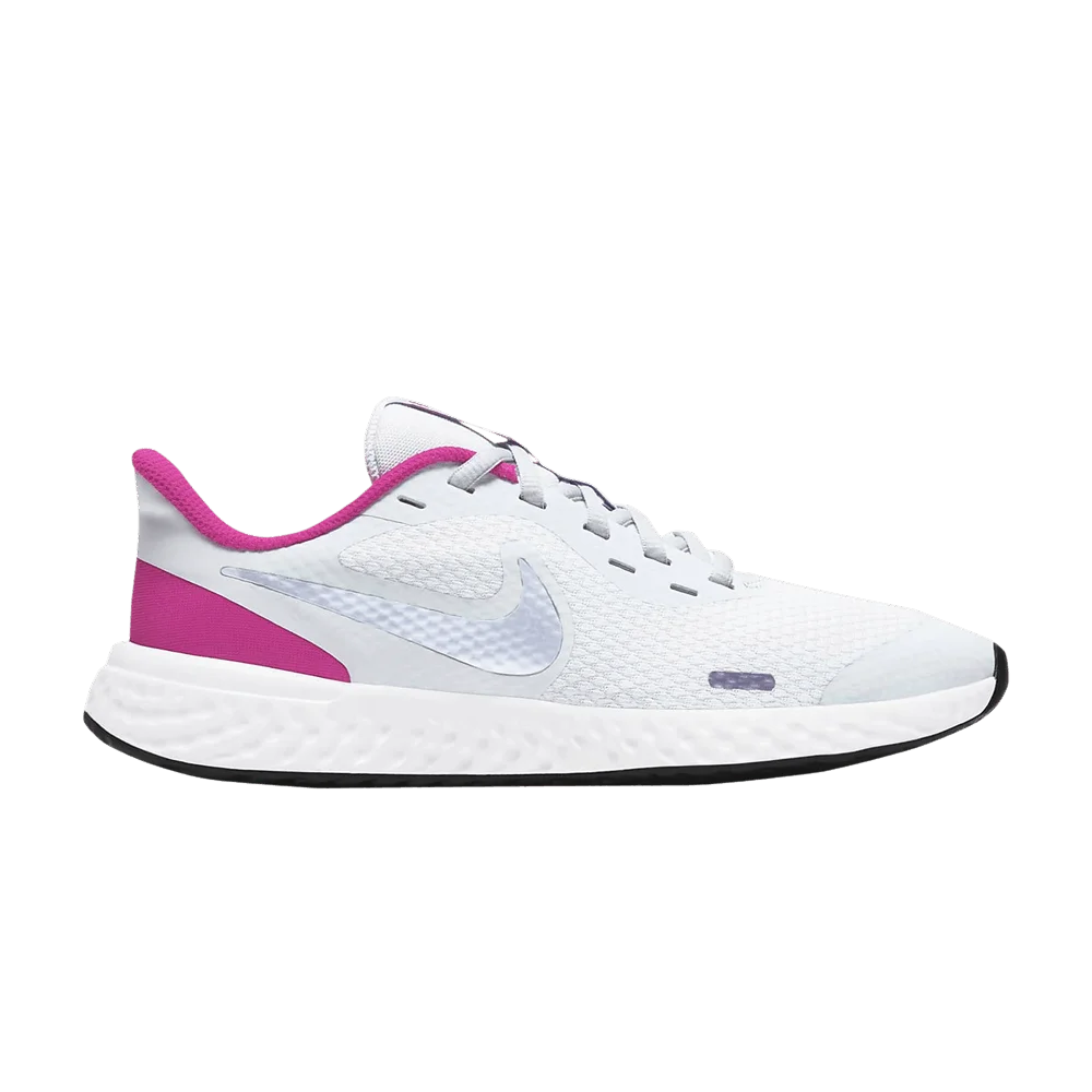 Krossovki-Nike-Revolution-5-GS-Football-Grey-Fireberry