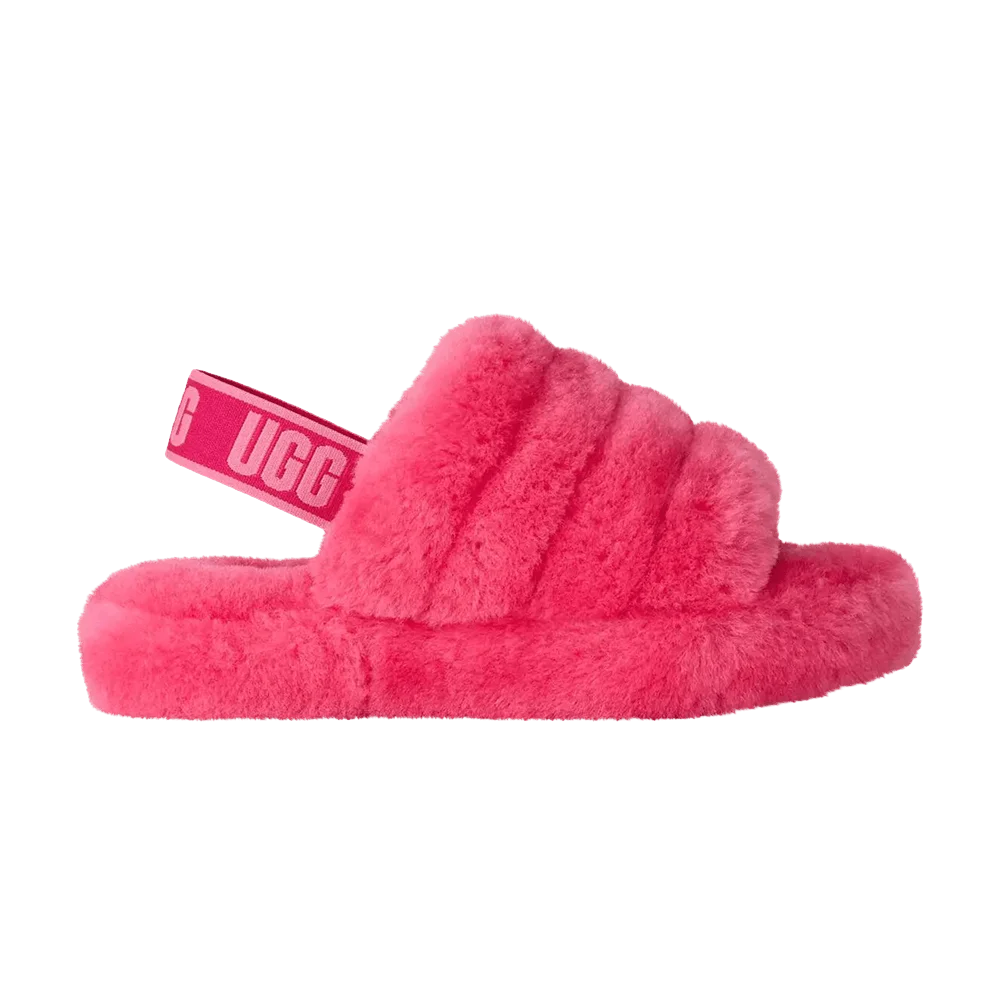Krossovki-UGG-Fluff-Yeah-Slide-Kids-Deep-Coral-Sachet-Pink