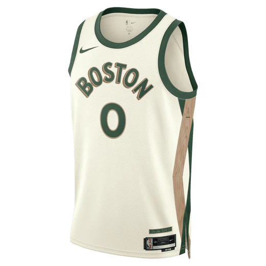 Баскетбольная джерси 2023-24 Boston Celtics Jayson Tatum #0 Swingman City Edition White Jersey