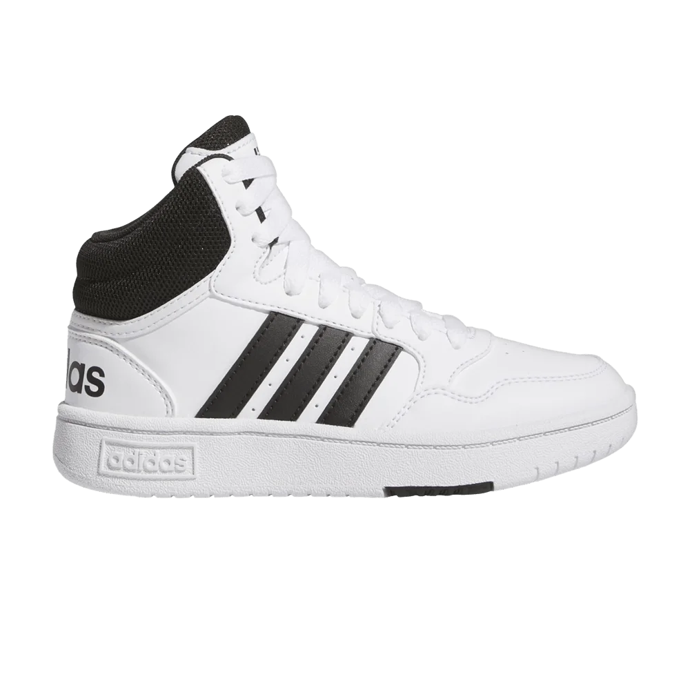Кроссовки adidas Hoops Mid K 'White Black'