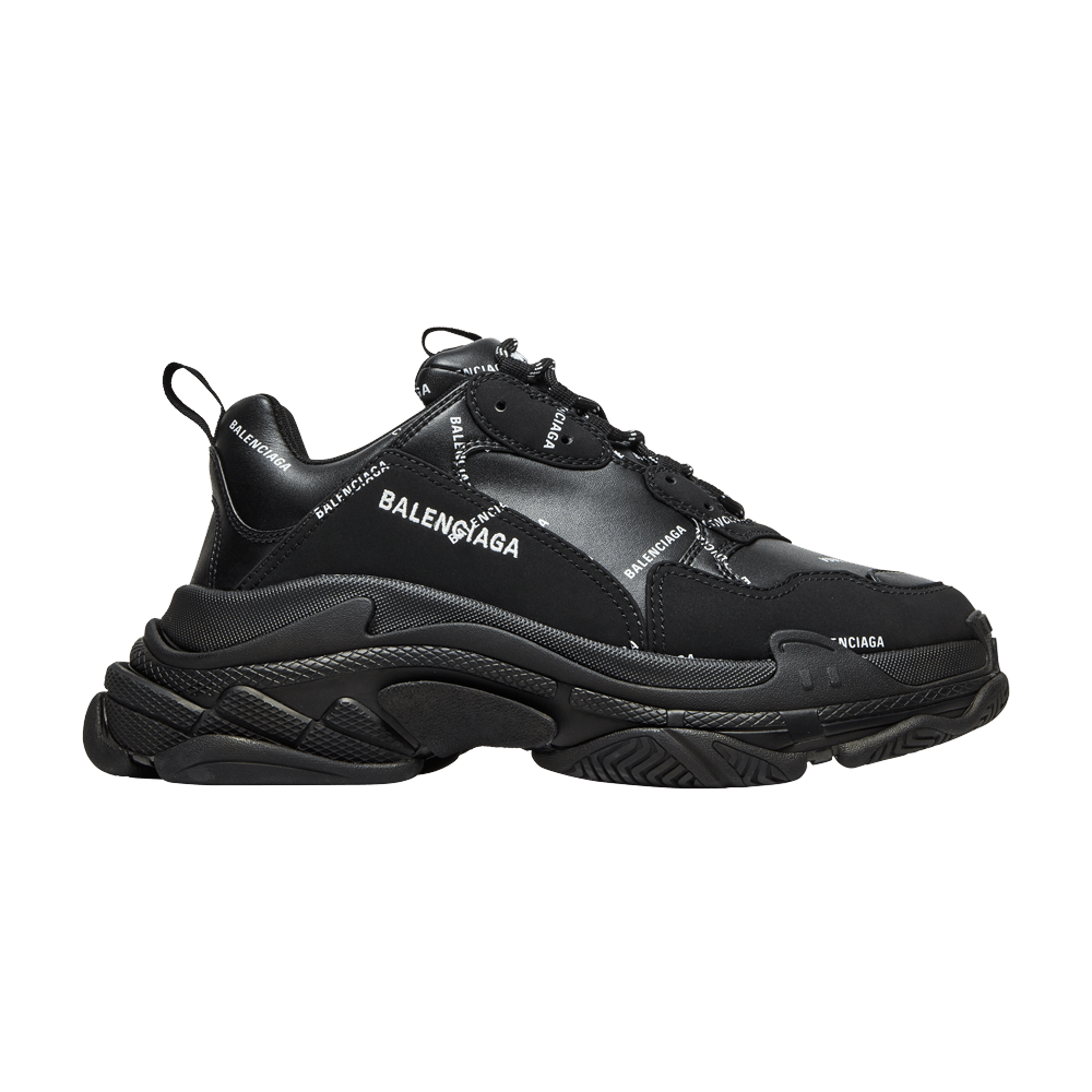 Кроссовки Balenciaga Triple S Sneaker 'Allover Logo - Black'