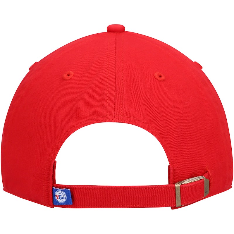 Mens-47-Red-Philadelphia-76ers-Team-Clean-Up-Adjustable-Hat-3