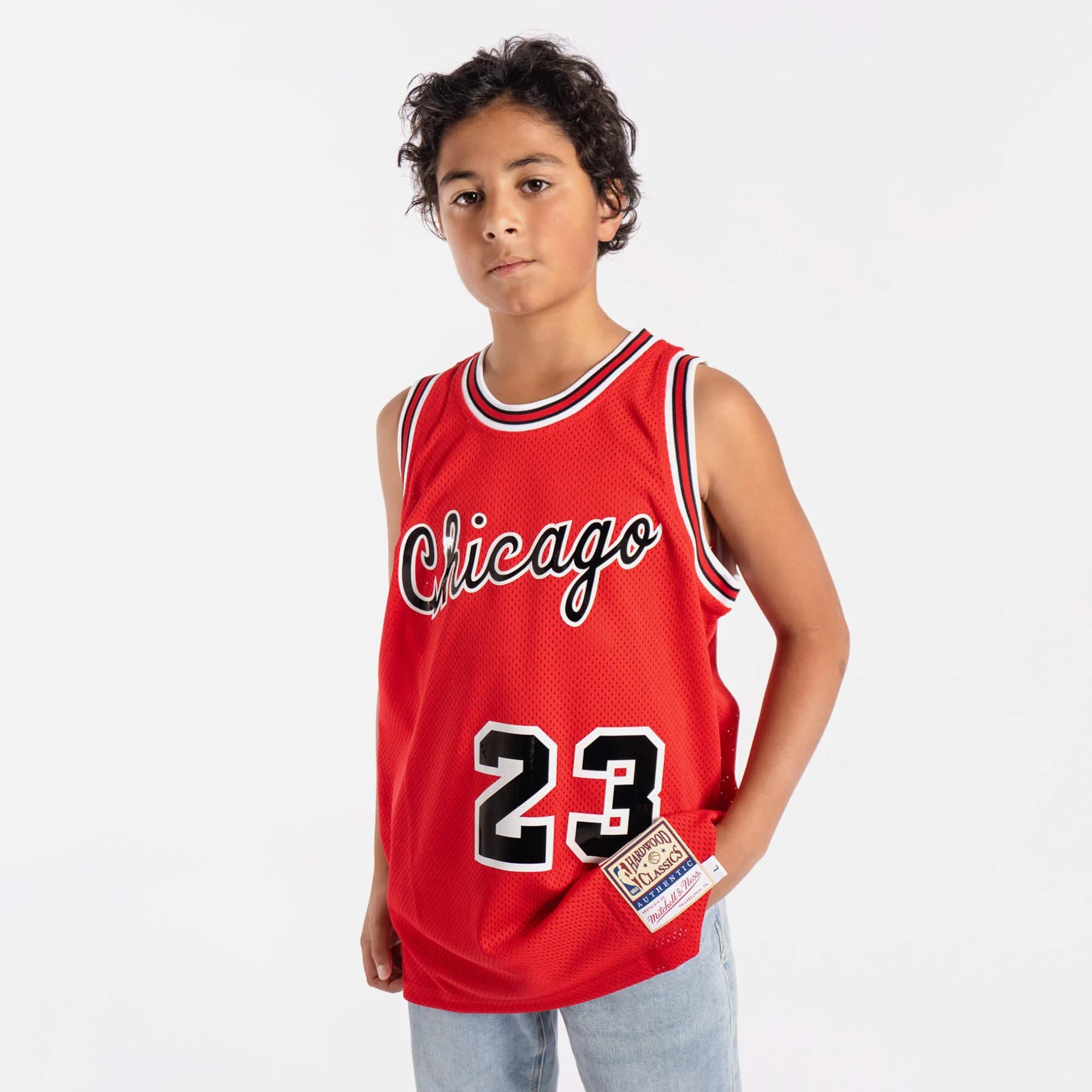 Баскетбольная джерси 1984-85 Chicago Bulls Michael Jordan #23 Youth Authentic Rookie Red Jersey