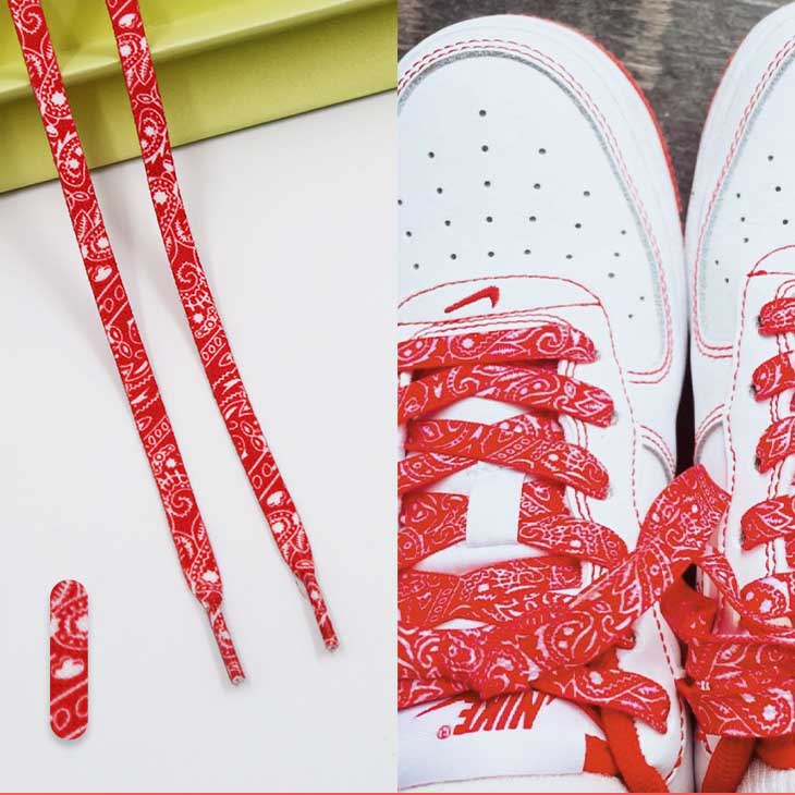 Шнурки Gorilla Guard Air Force 1 White Red Red Paisley Laces