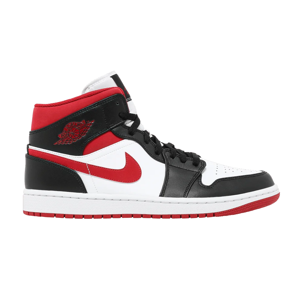 Krossovki-Air-Jordan-1-Mid-Black-Gym-Red