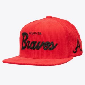 Mitchell-Ness-Red-Atlanta-Braves-Corduroy-Snapback-Hat-300x300