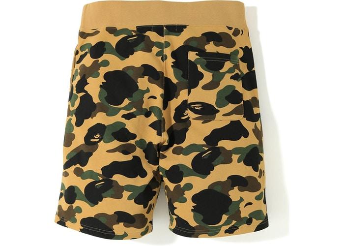Спортивные шорты BAPE 1st Camo Shark Sweat Shorts Yellow