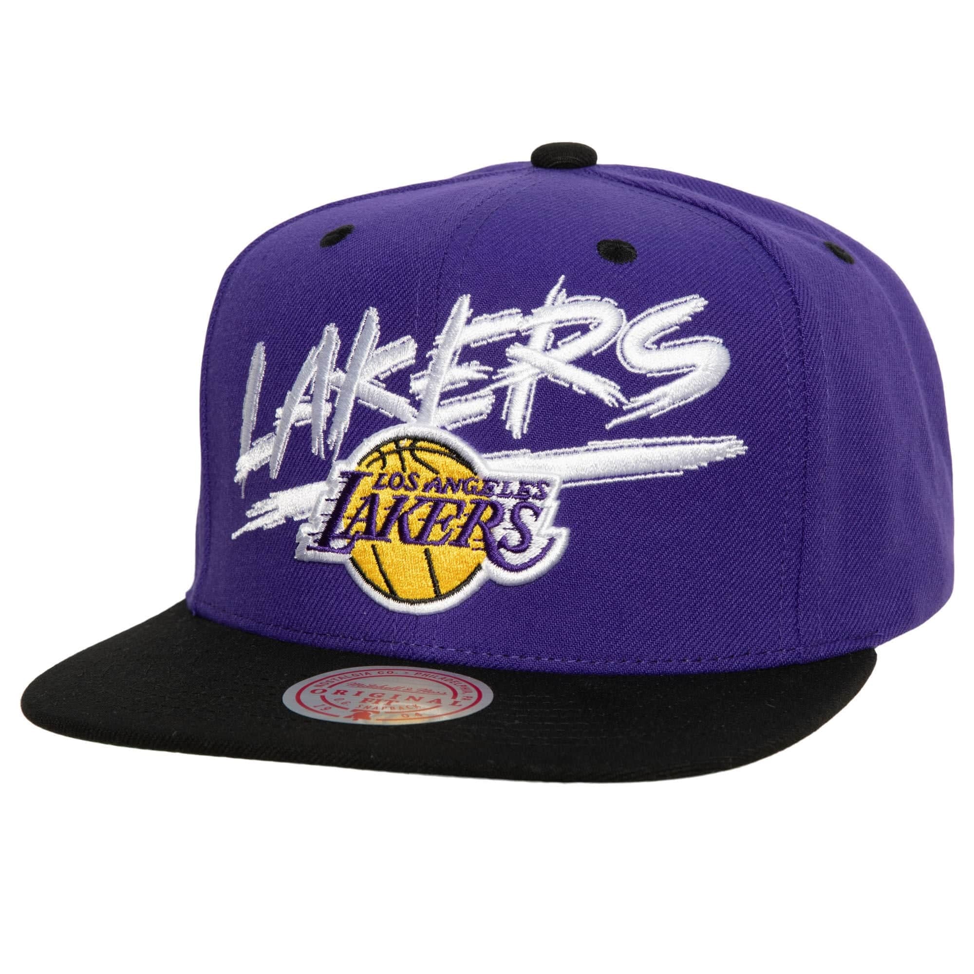 Бейсболка Mitchell & Ness Transcript Snapback Los Angeles Lakers Hat