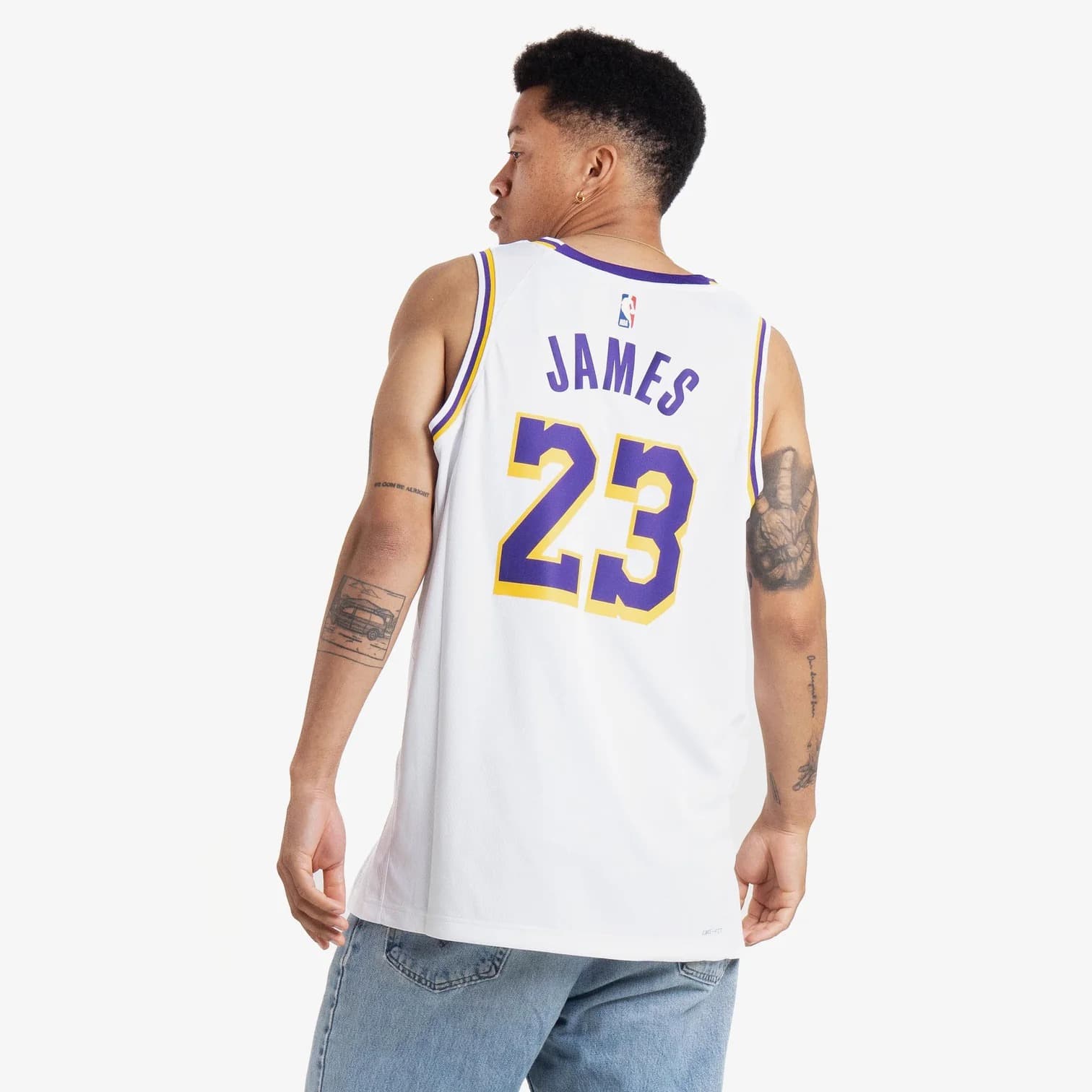 Баскетбольная джерси 2023-24 Los Angeles Lakers LeBron James #23 Swingman Association Edition White Jersey